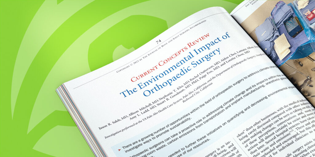 Page open to JB&JS The Environmental Impact of Orthopaedic Surgery article