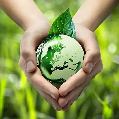 green earth globe held in hands